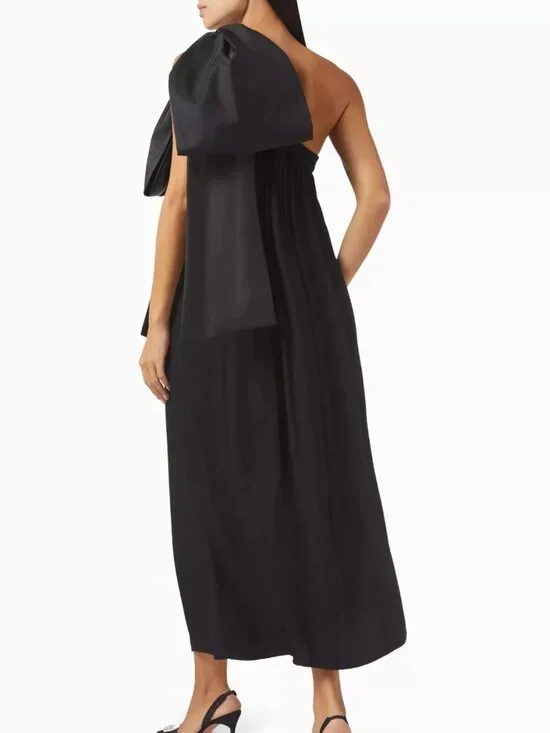 Sleeper Black Venus One Shoulder Maxi Dress Size Large 38247 - Picture 5 of 13